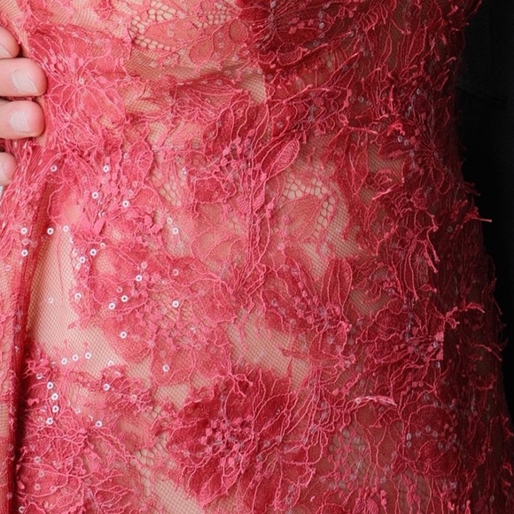 Montsand Red Beaded Lace Dress- Cult Mia - Picture 6 of 6